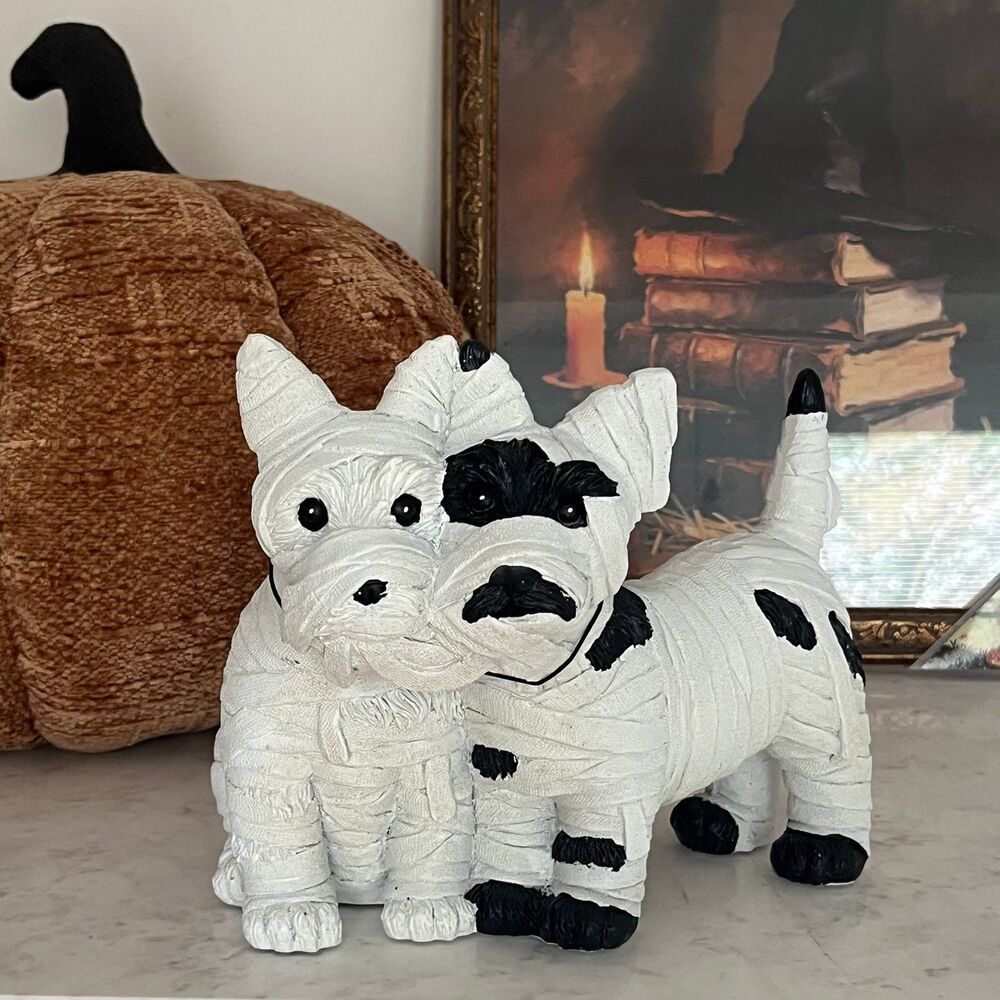 Humane World for Animals Halloween Mummy Scotty Dogs Figurine